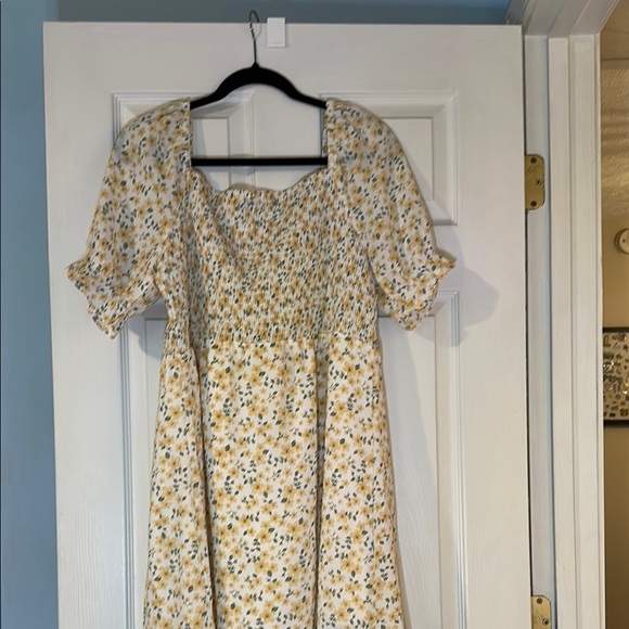 Allegra K Cream Puff Sleeve Midi Sundress - Picture 2 of 2